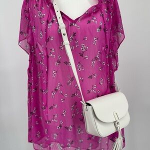 Lane Bryant Blouse, Sheer, Floral, Feminine, Colorful, Brunch. Size 12 NWT